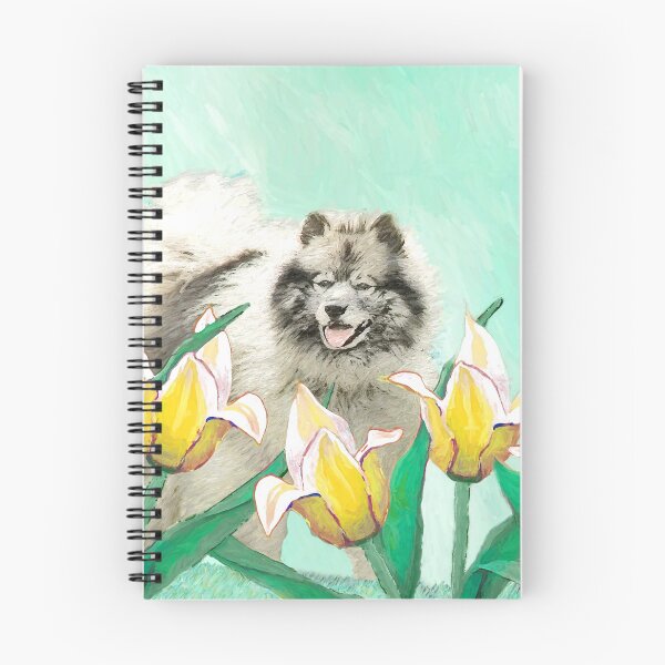 Item preview, Keeshond in Tulips designed and sold by alpendesigns.
