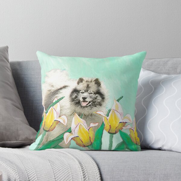 Item preview, Keeshond in Tulips designed and sold by alpendesigns.