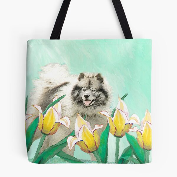Item preview, Keeshond in Tulips designed and sold by alpendesigns.