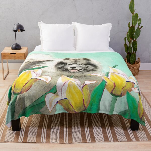 Item preview, Keeshond in Tulips designed and sold by alpendesigns.