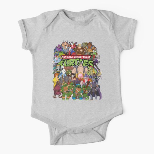 80s Ninja Turtles Galore! Short Sleeve Baby One-Piece