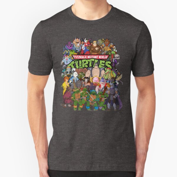 80s Ninja Turtles Galore! Slim Fit T-Shirt