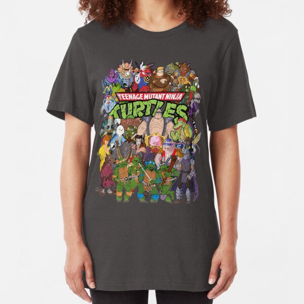 80s Ninja Turtles Galore! Slim Fit T-Shirt