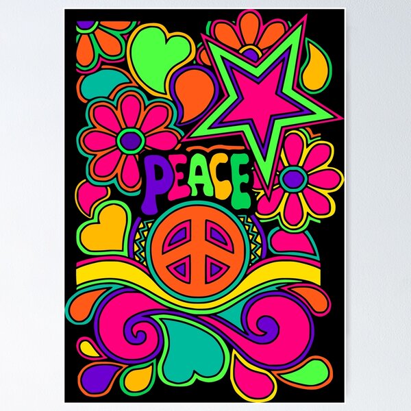 Artikel-Vorschau von Hübsches rosa und farbenfrohes Hippie-Trippy-Design, designt und verkauft von Alondra.