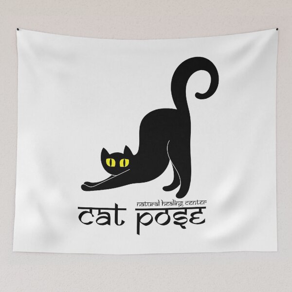 Item preview, Cat Pose 2 - Cat Yoga (black text) designed and sold by NaturalHealing.