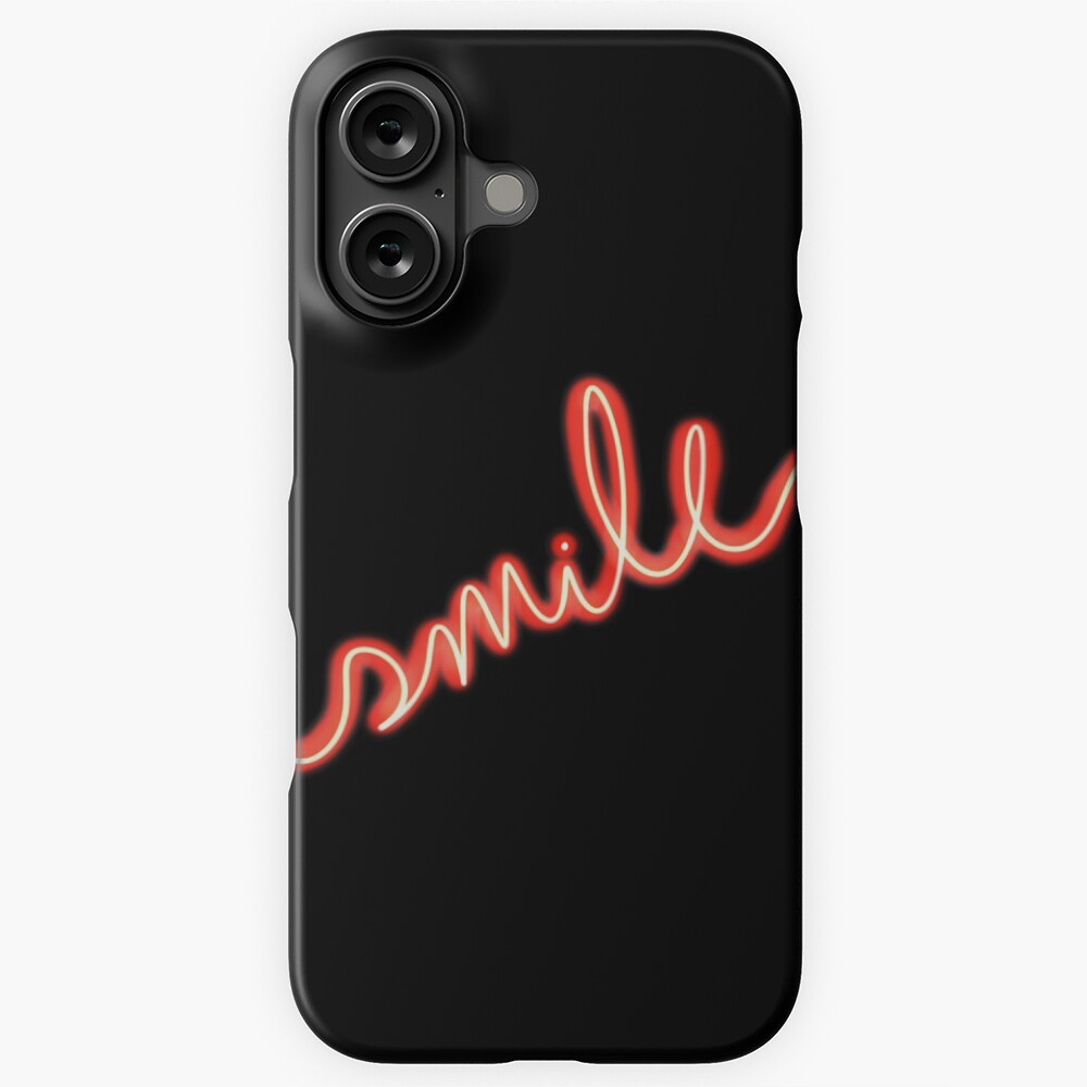 Smile Neon Sign: One Design, On Everything — iPhone Case