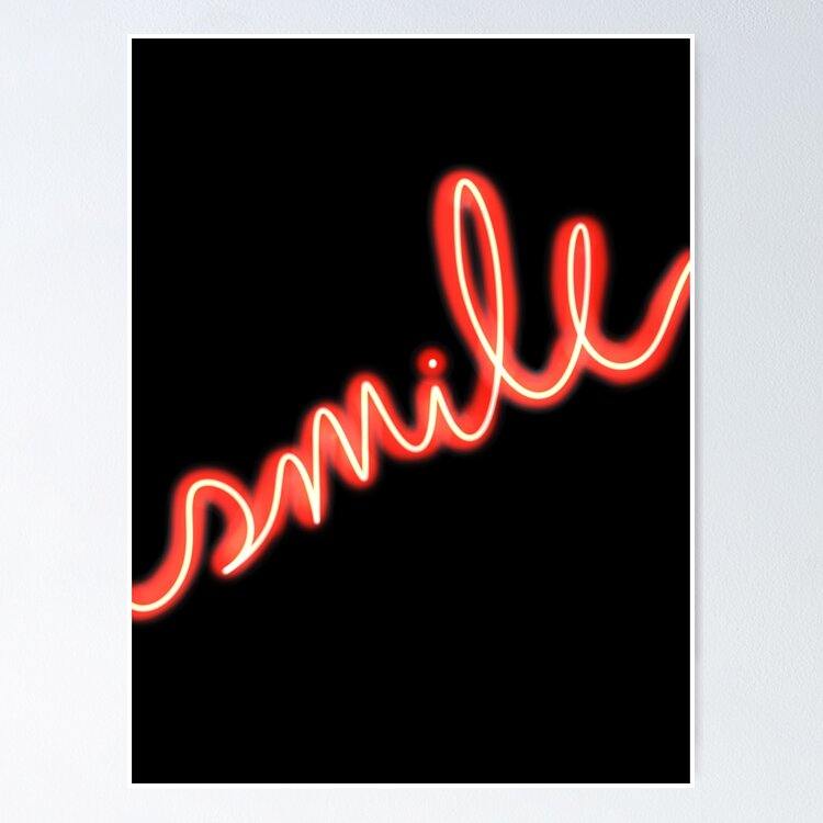 Smile Neon Sign: One Design, On Everything — Poster