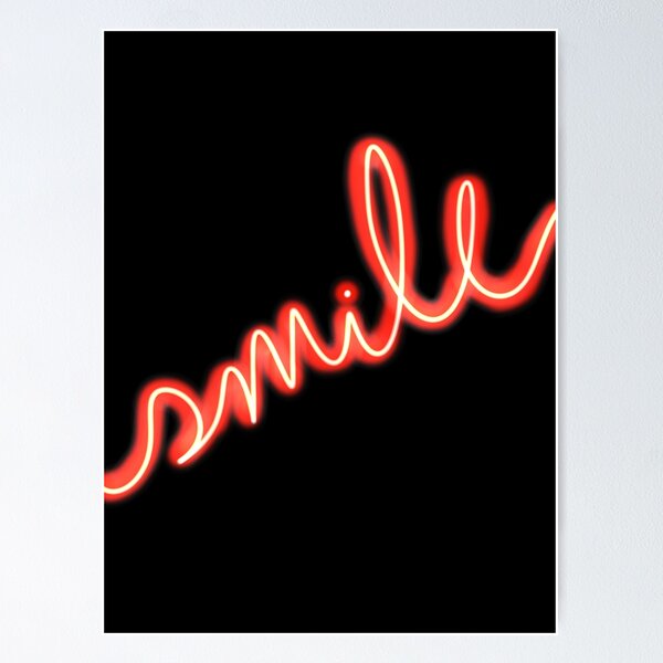 Poster: Rotes Neon