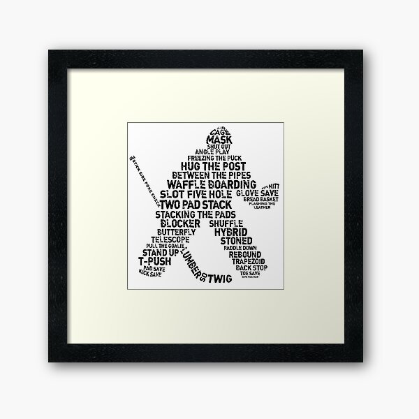 Item preview, Gardien de but gardien de hockey typographique designed and sold by gamefacegear.