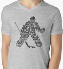 Typographic Hockey Goalie Goaltender Men's V-Neck T-Shirt