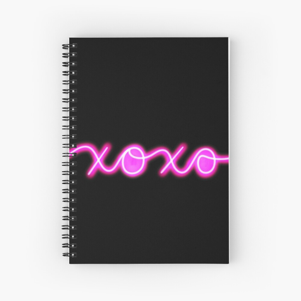 XOXO Neon Sign: One Design, On Everything — Spiral Notebook