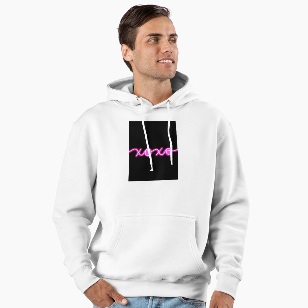 XOXO Neon Sign: One Design, On Everything — Pullover Hoodie