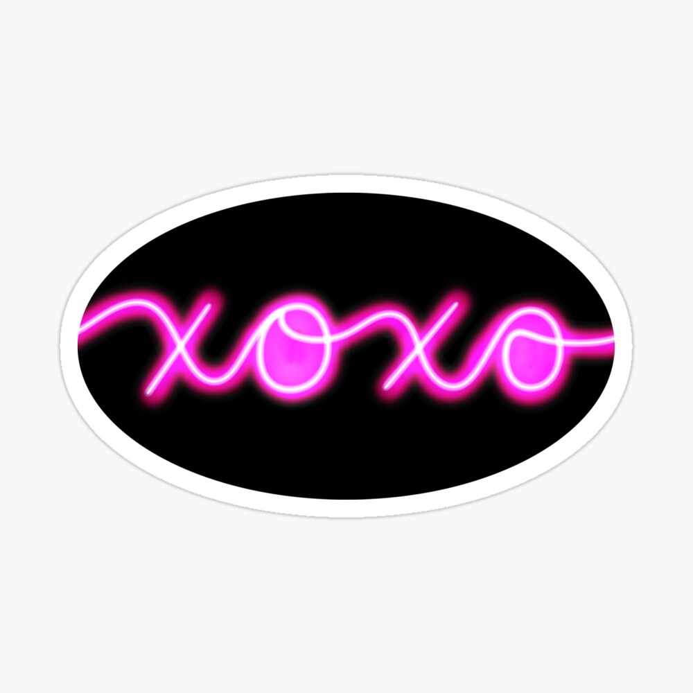 XOXO Neon Sign: One Design, On Everything — Sticker