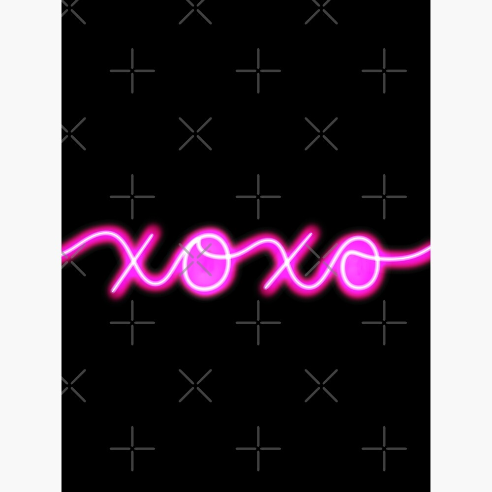 XOXO Neon Sign - Hot Pink — Poster