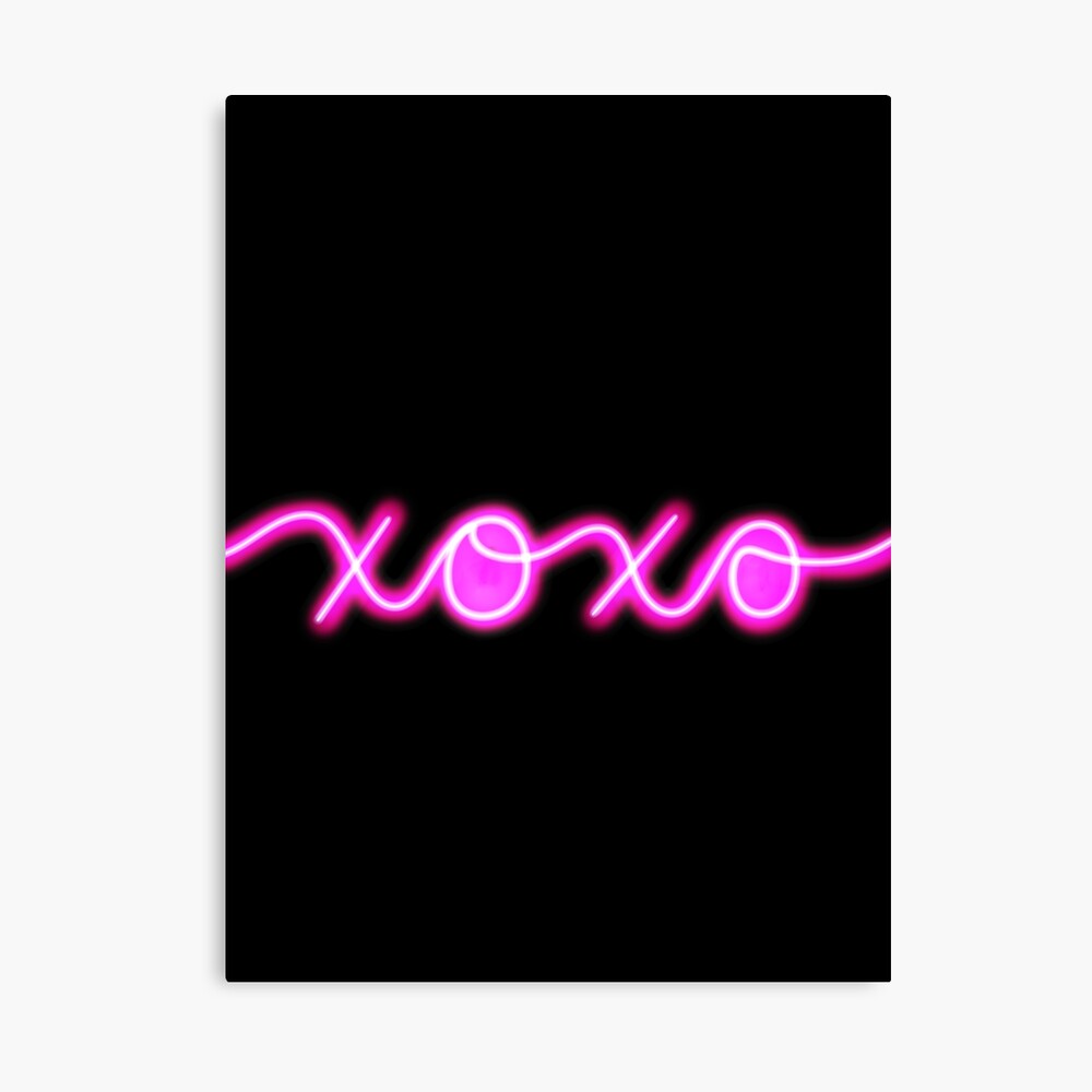 XOXO Neon Sign: One Design, On Everything — Canvas Print