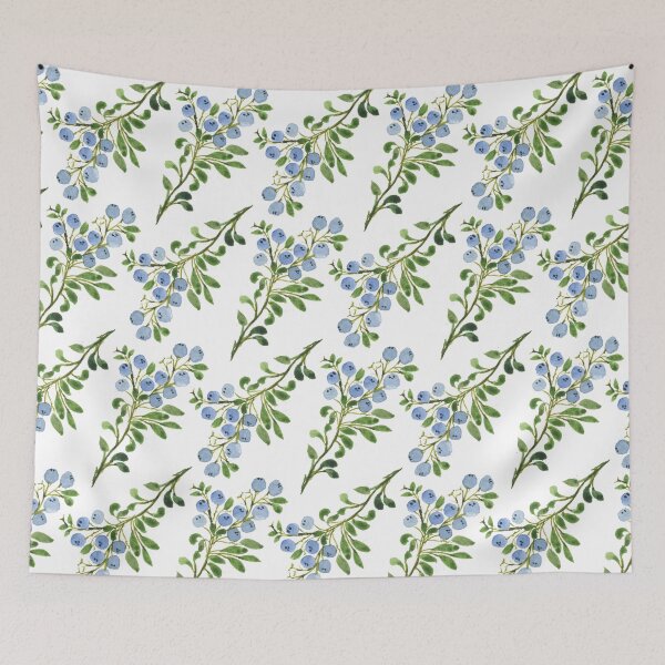 Item preview, Watercolor Blueberries Pattern designed and sold by artbywanderlust.