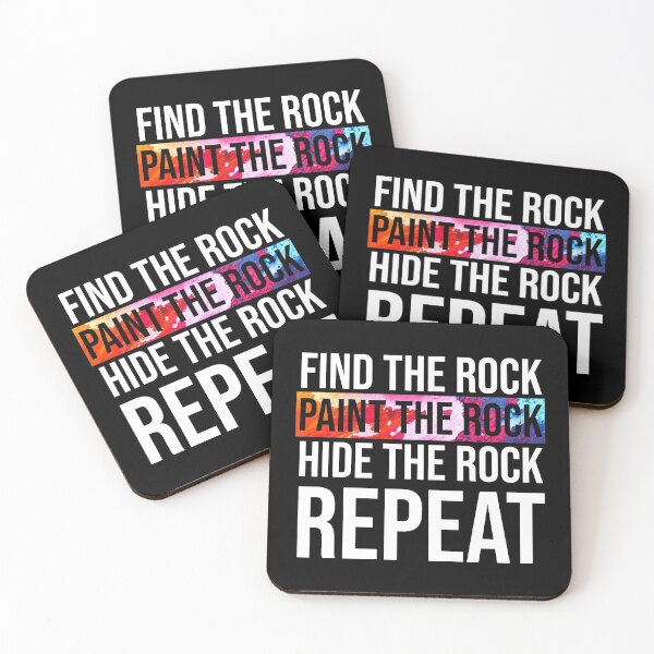 Item preview, Find The Rock, Paint The Rock, Hide The Rock, Repeat designed and sold by Cat Lady Designs.