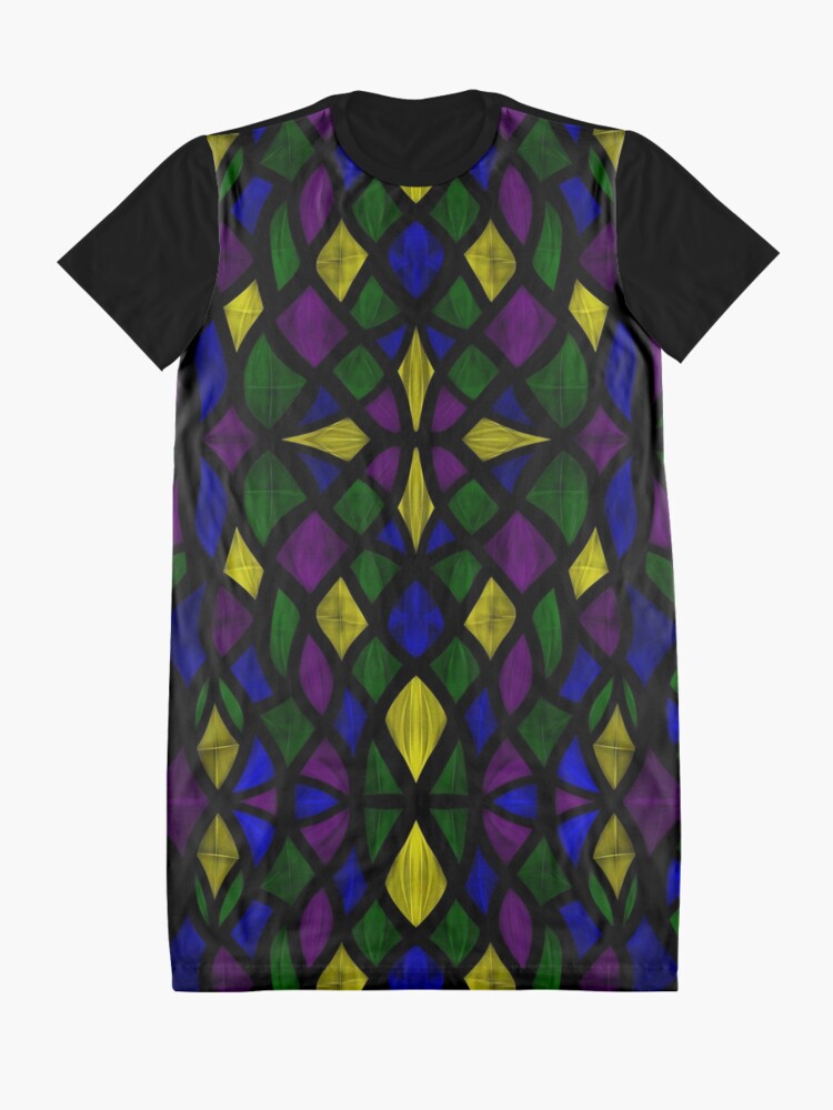Alternate view of Stained Glass Scales Graphic T-Shirt Dress
