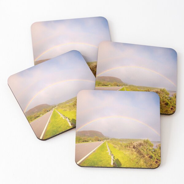 Item preview, Double Rainbow over Golspie Beach and Ben Bhraggie designed and sold by Yannik Hay.