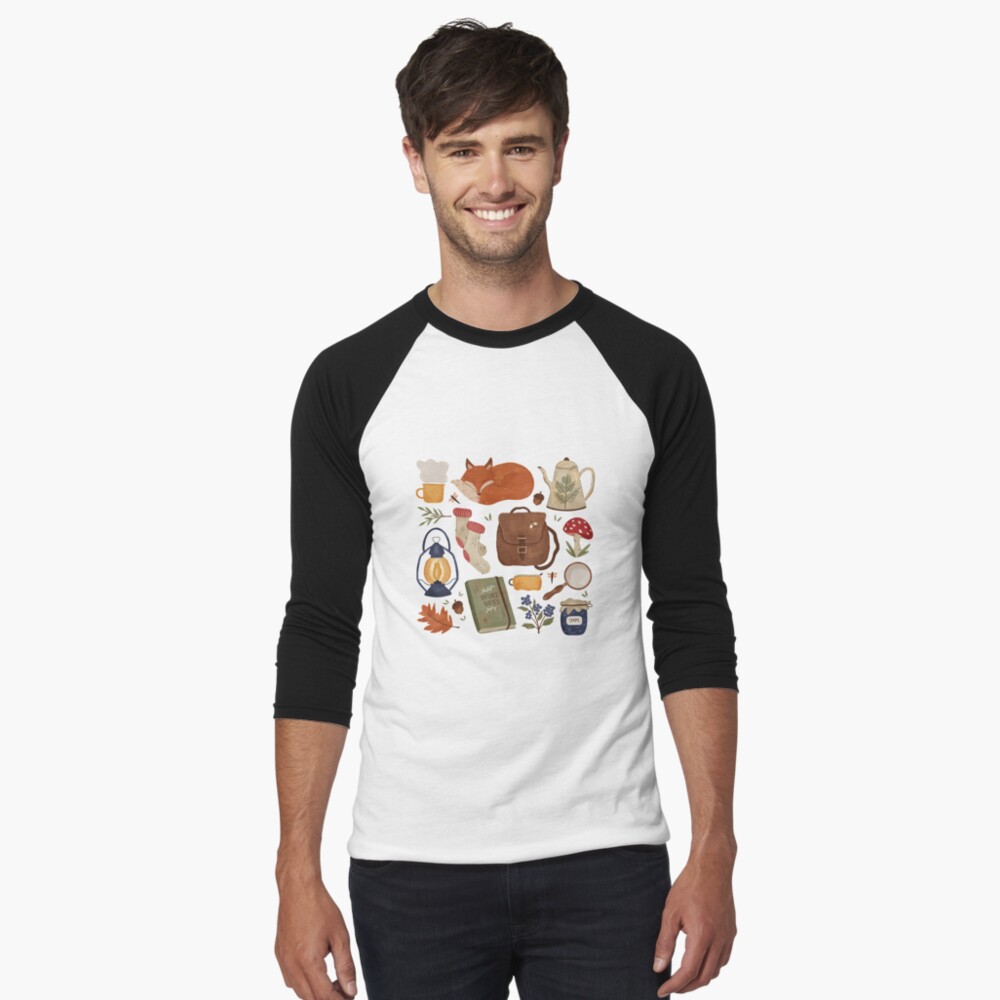 Item preview, Baseball ¾ Sleeve T-Shirt designed and sold by ohjessmarie.