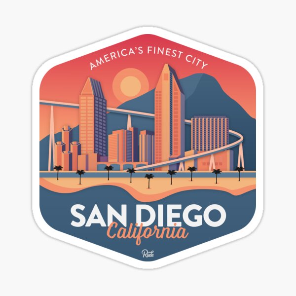 San Diego California Badge Sticker Sticker