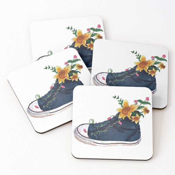 Aperçu de l'œuvre Converse et fleurs créée et vendue par ArtsyEmma2.