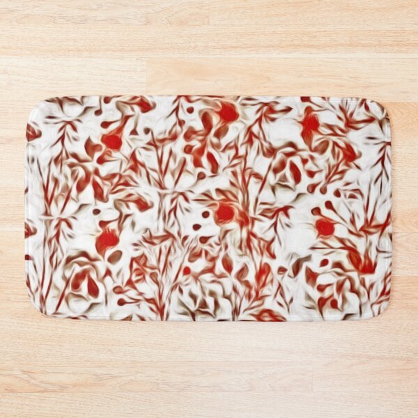 Item preview, Red and Pink Painted Floral designed and sold by Poetic Patterns Studio.