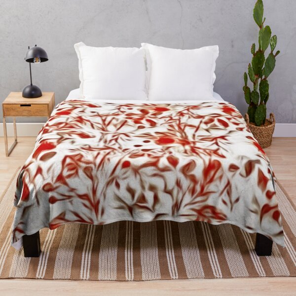 Item preview, Red and Pink Painted Floral designed and sold by Poetic Patterns Studio.