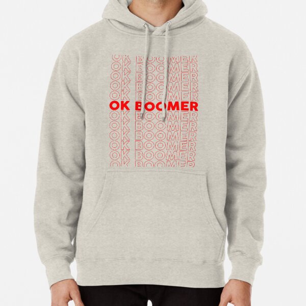 Ok Boomer Repeated Pullover Hoodie