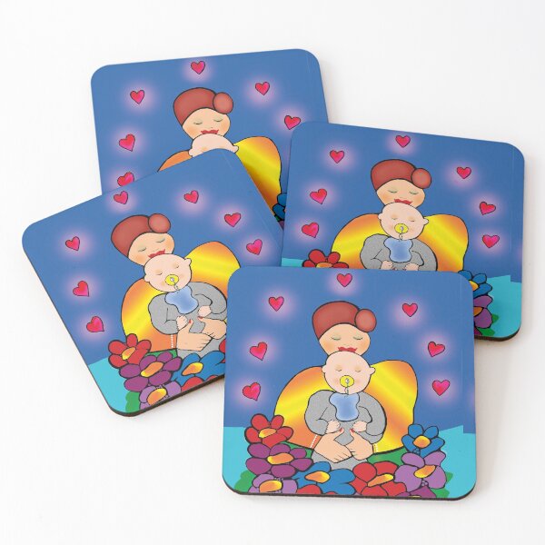 Item preview, Mother and Baby in a Colorful Garden  designed and sold by Carremo.