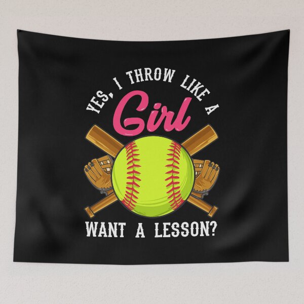 Item preview, Yes I Throw Like a Girl Want a Lesson? Softball designed and sold by perfectpresents.