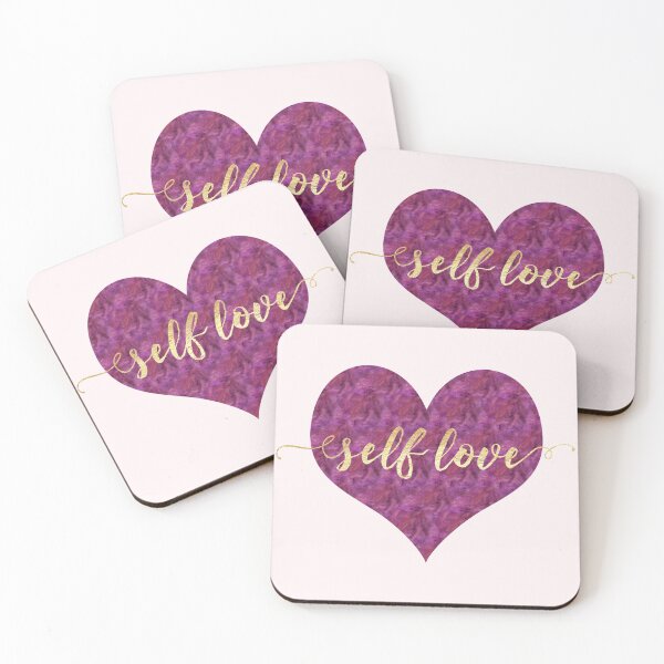 Item preview, SELF LOVE | Gold Foil on Royal Purple Heart designed and sold by ABdigitaldesign.