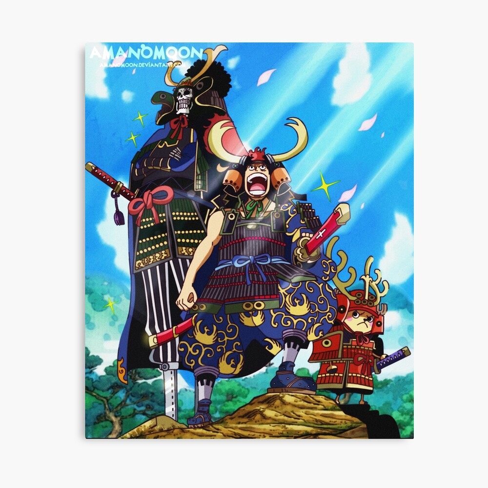 One Piece Chapter 959 Samurai Armor Luffy Poster By Amanomoon Redbubble