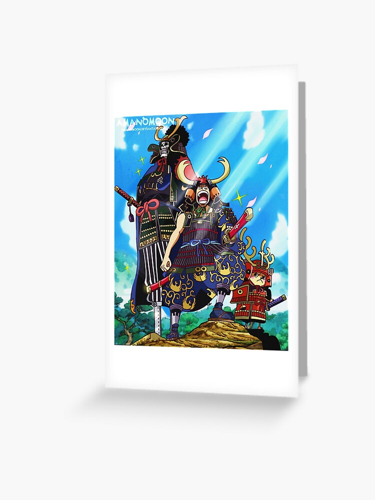 One Piece Chapter 959 Samurai Armor Luffy Greeting Card By Amanomoon Redbubble