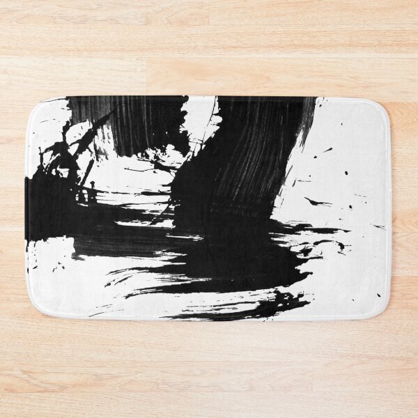 Item preview, Black and white abstract expressionist brushstroke design designed and sold by ZebEddy.
