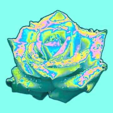 Artwork thumbnail, Green Holo Rose by dinaaaaaah