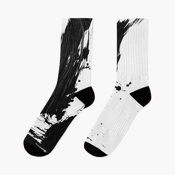 Item preview, Black and white abstract expressionist brushstroke design designed and sold by ZebEddy.