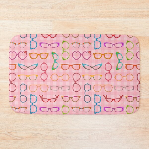 Item preview, Eyeglasses Retro Modern Hipster with Pink Gingham designed and sold by emkayhess.