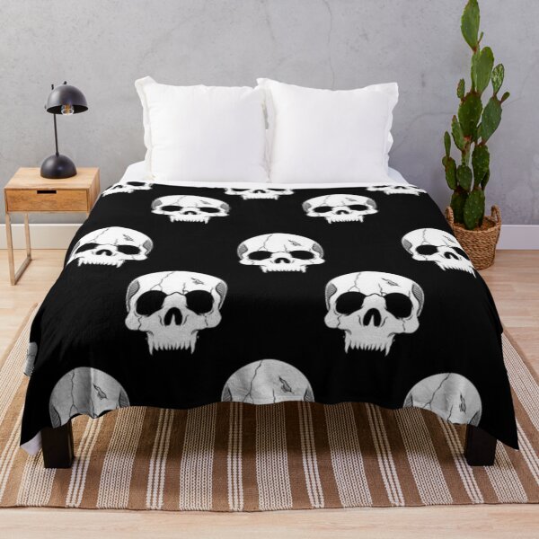 Item preview, White Skeletons on Black Background designed and sold by pugmom4.