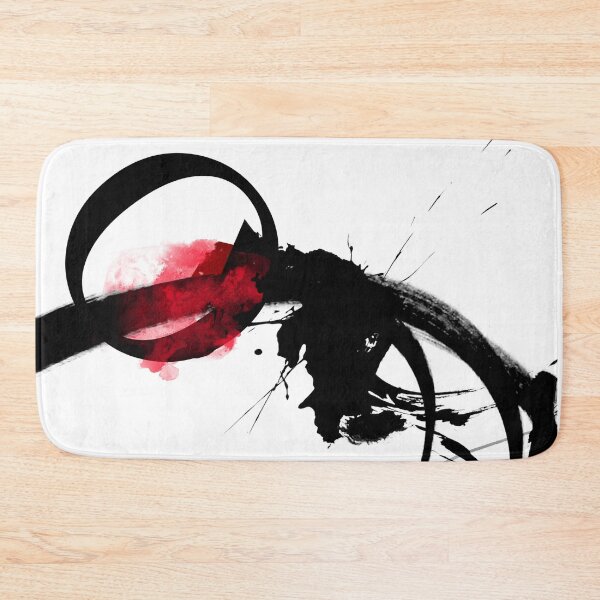 Item preview, Black white and red bold abstract calligraphy design designed and sold by ZebEddy.