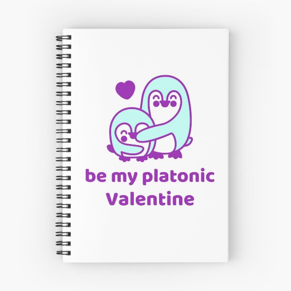 Item preview, Be My Platonic Valentine + Penguins (Purple/Aqua) designed and sold by JoyofFriendship.
