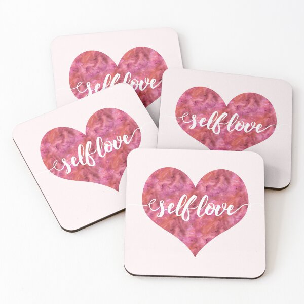 Item preview, SELF LOVE | Love Yourself | White on Rose Watercolor designed and sold by ABdigitaldesign.