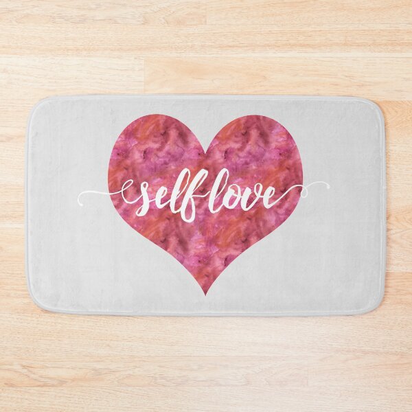 Item preview, SELF LOVE | Love Yourself | White on Rose Watercolor designed and sold by ABdigitaldesign.