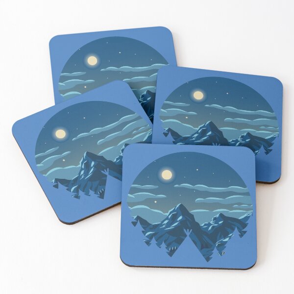 Item preview, Camping Tent living near Night Mountains - Fancy Camping Gift designed and sold by IslandLakeTree.