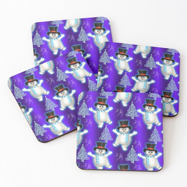 Item preview, Cute Blue Christmas Dancing Snowmen designed and sold by GraphicAllusion.