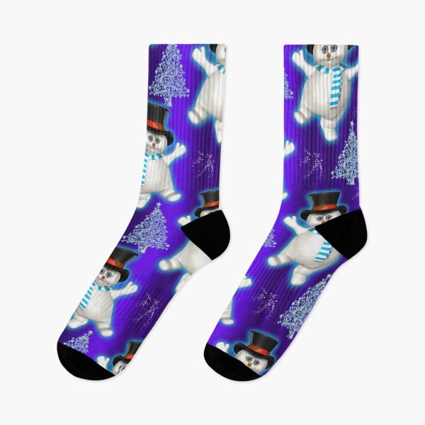 Item preview, Cute Blue Christmas Dancing Snowmen designed and sold by GraphicAllusion.