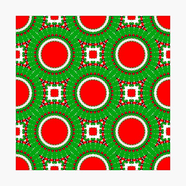 CHRISTMAS GEOMETRICS 2020 RANGE- GREEN CIRCLES A NEW KIND OF CHRISTMAS PATTERN FOR CLOTHING AND HOME DECOR #CHRISTMASCHEER2020 Photographic Print