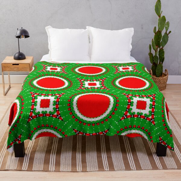 Item preview, CHRISTMAS GEOMETRICS 2020 RANGE- GREEN CIRCLES A NEW KIND OF CHRISTMAS PATTERN FOR CLOTHING AND HOME DECOR #CHRISTMASCHEER2020 designed and sold by ozcushionstoo.