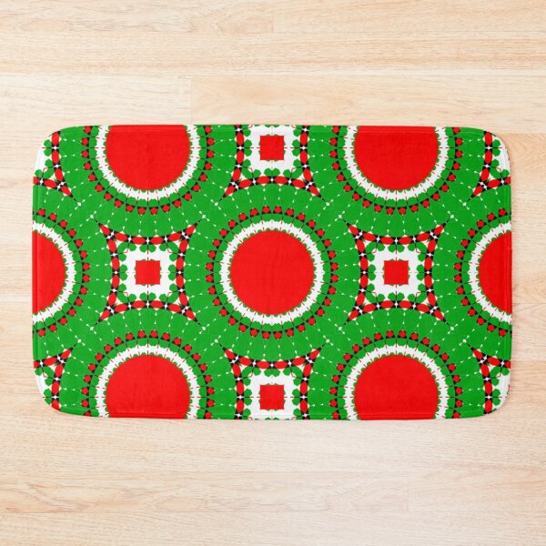Item preview, CHRISTMAS GEOMETRICS 2020 RANGE- GREEN CIRCLES A NEW KIND OF CHRISTMAS PATTERN FOR CLOTHING AND HOME DECOR #CHRISTMASCHEER2020 designed and sold by ozcushionstoo.