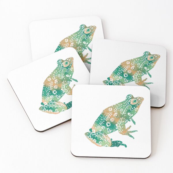 Item preview, Flower Power Frog - Rain Forest Tones designed and sold by AuntieBetty.